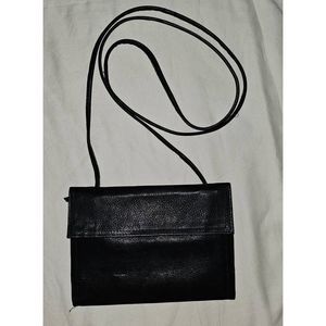 Kenneth Cole slim wallet/crossbody, black leather